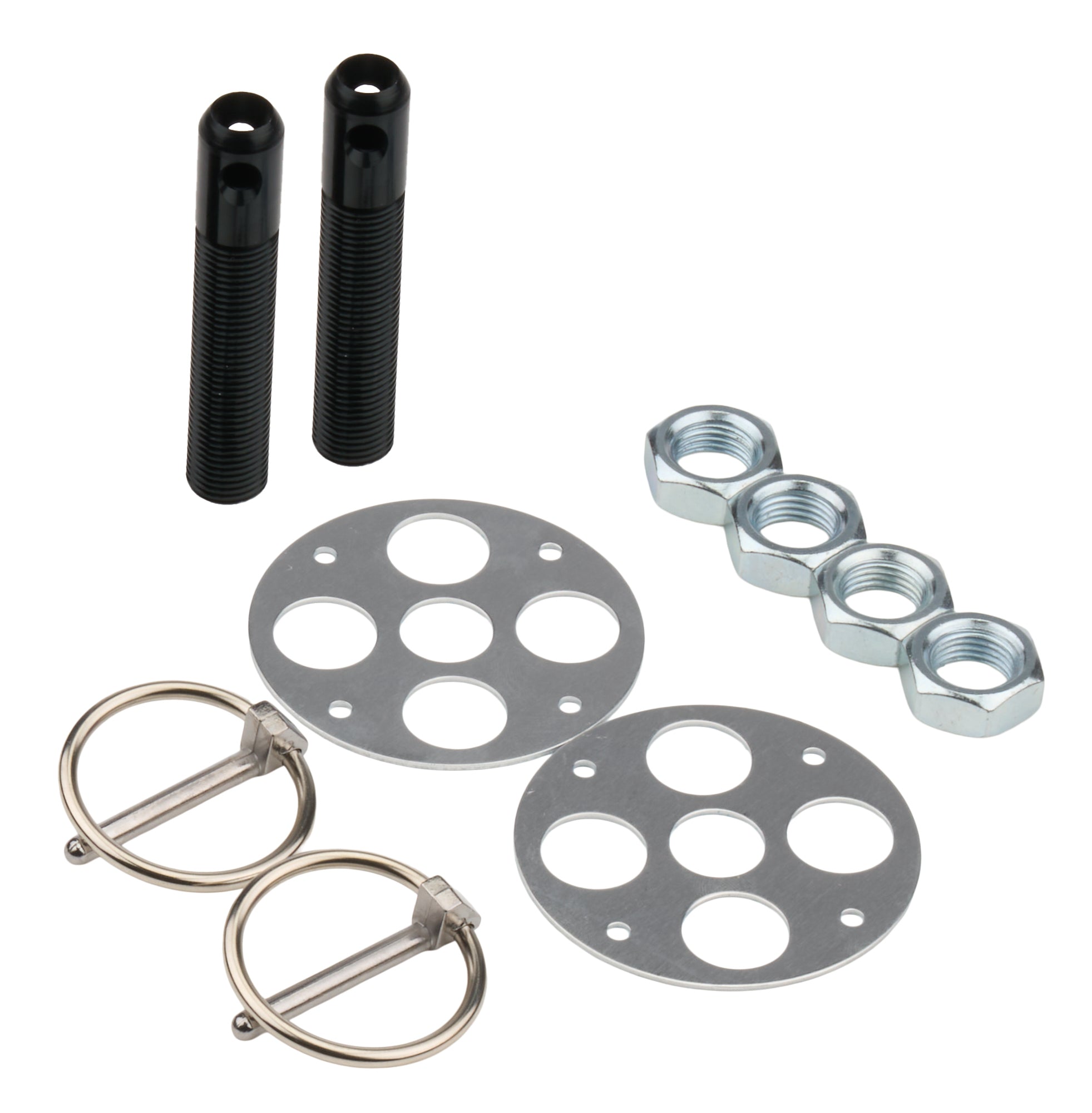 LW Alum Hood Pin Kit 1/2in Black Hood Pin Fastener Kits and Components Allstar Performance