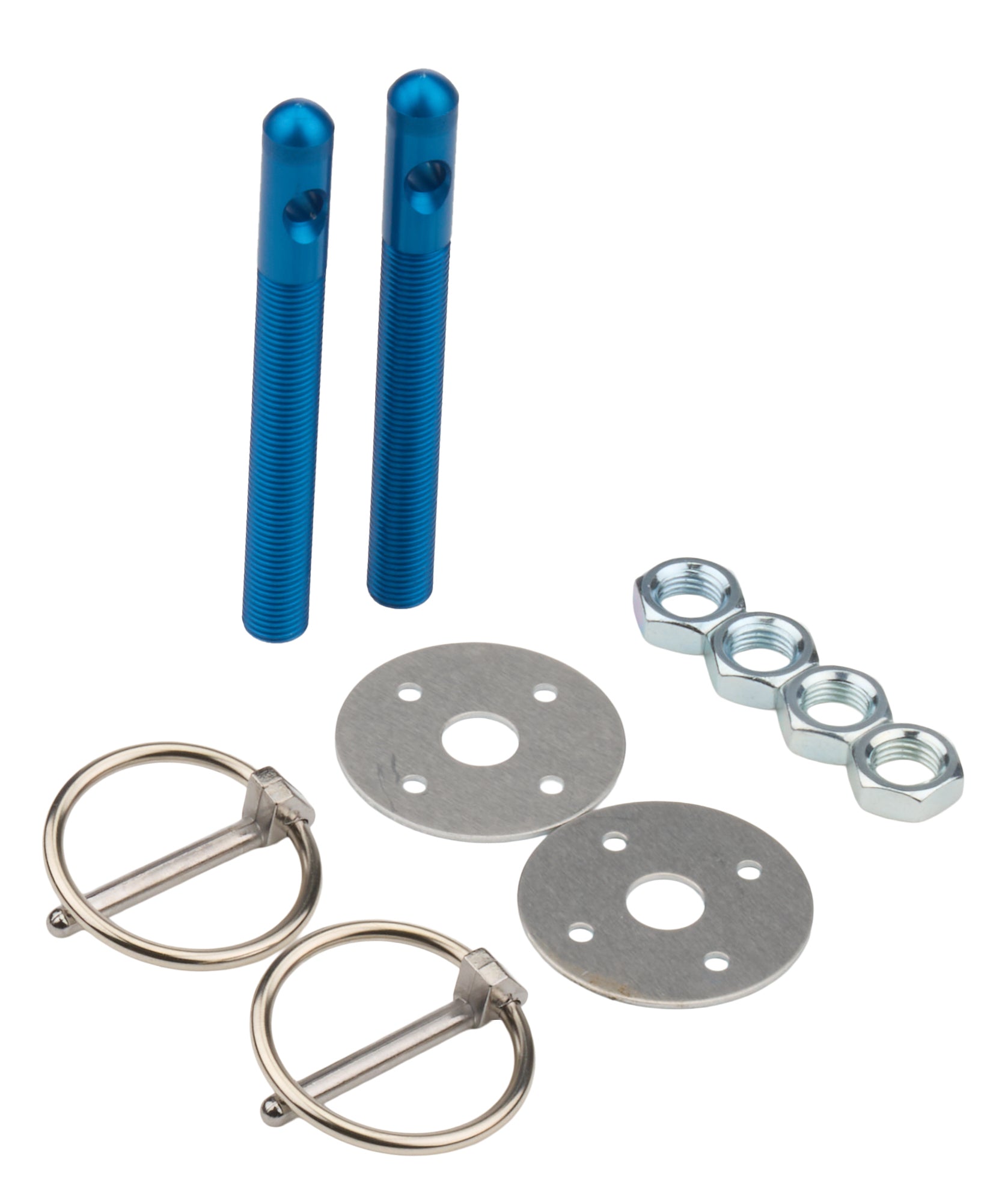 Alum Hood Pin Kit 3/8in Blue Hood Pin Fastener Kits and Components Allstar Performance