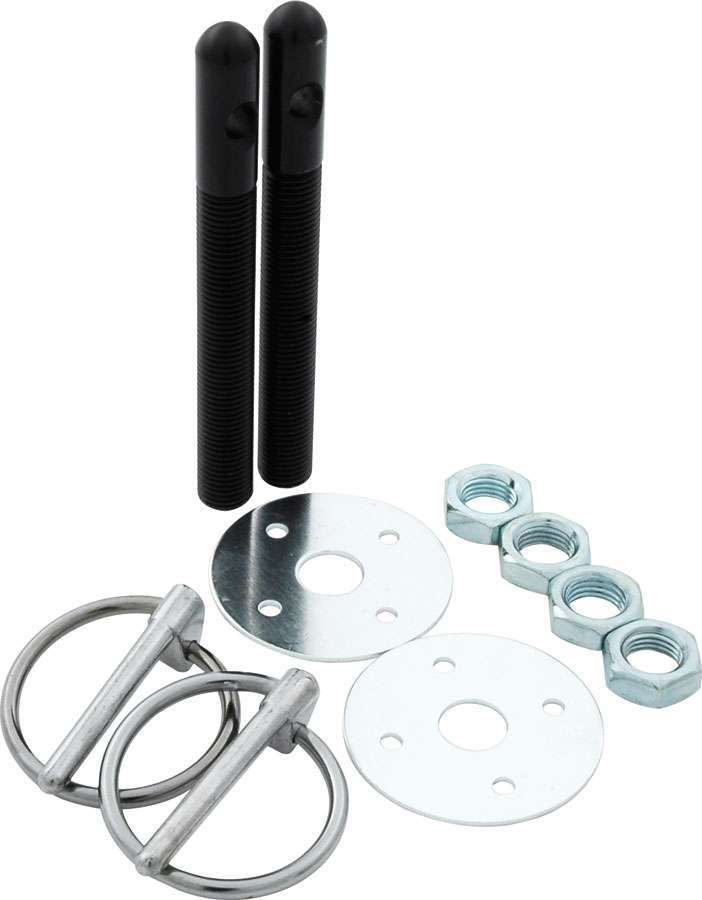 Alum Hood Pin Kit 3/8in Black Hood Pin Fastener Kits and Components Allstar Performance