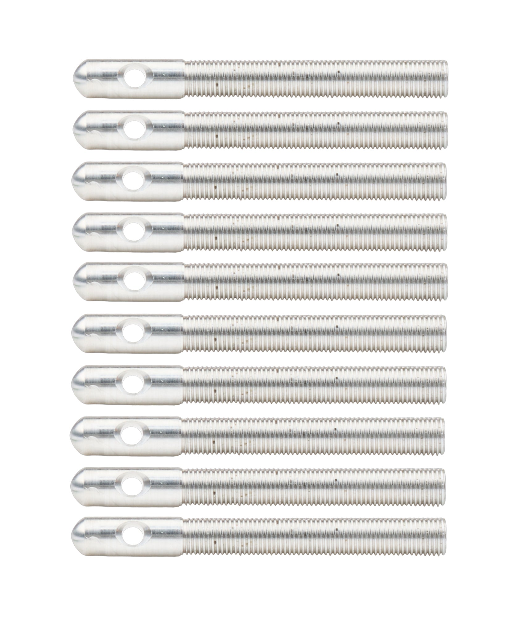 Aluminum Hood Pins 3/8in Silver 10pk Hood Pin Fastener Kits and Components Allstar Performance