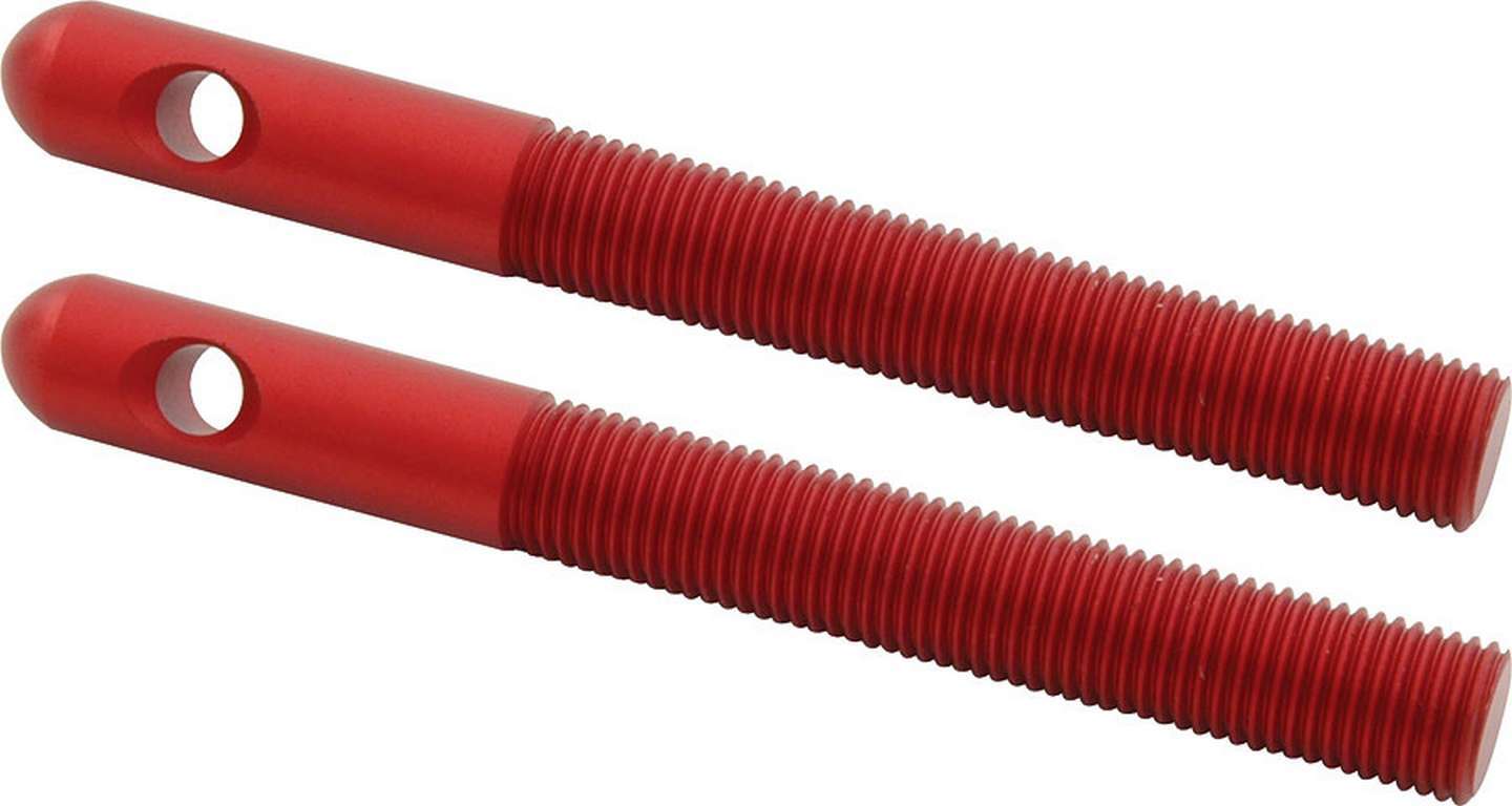 Aluminum Hood Pins 3/8in Red 2pk Hood Pin Fastener Kits and Components Allstar Performance