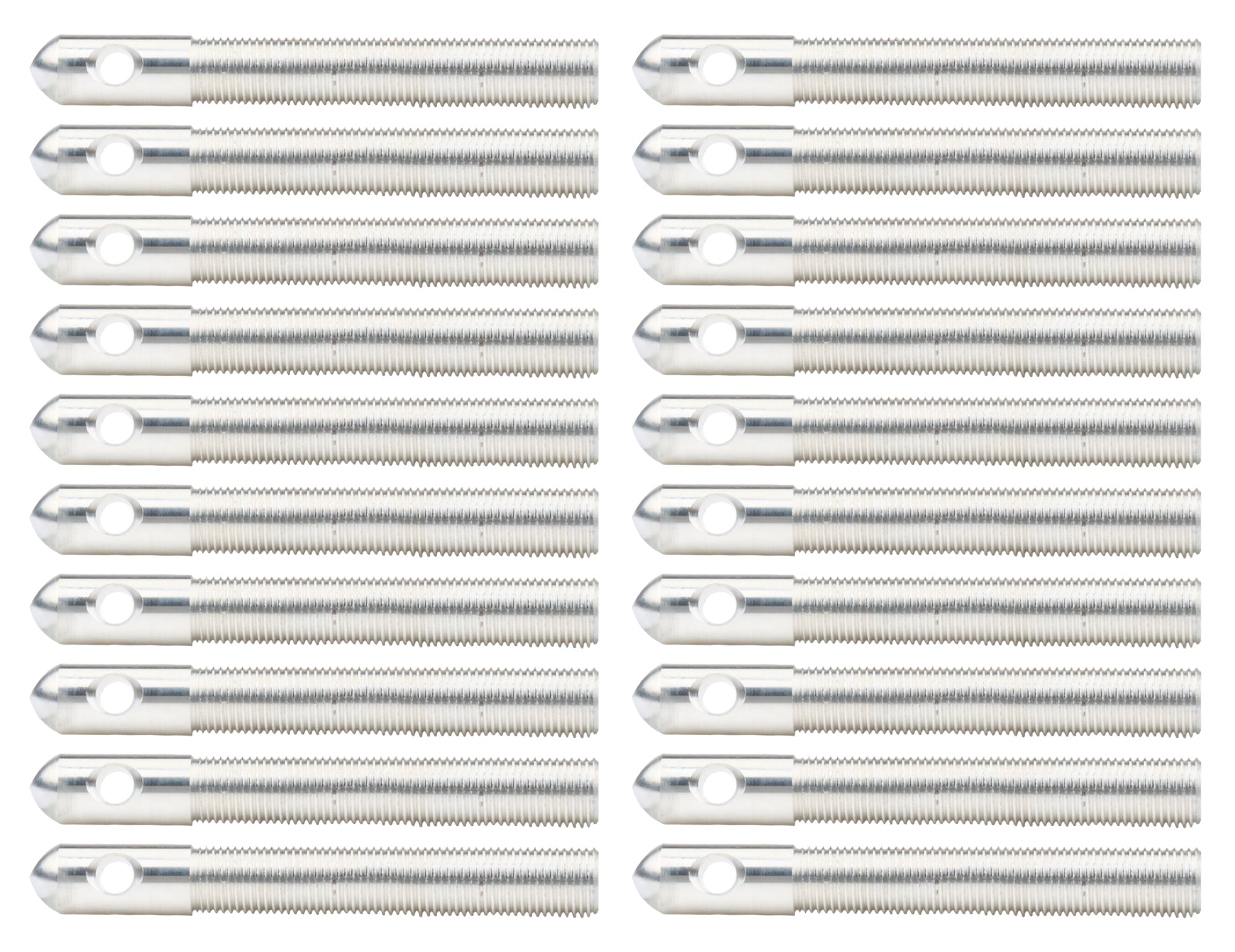 Alum Hood Pins 1/2in 1/4in Holes Silver 20pk Hood Pin Fastener Kits and Components Allstar Performance