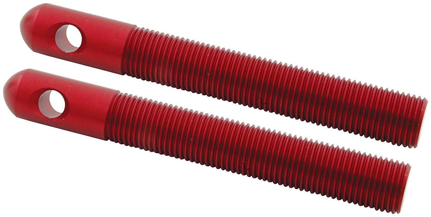 Alum Hood Pins 1/2in 1/4in Holes Red 2pk Hood Pin Fastener Kits and Components Allstar Performance