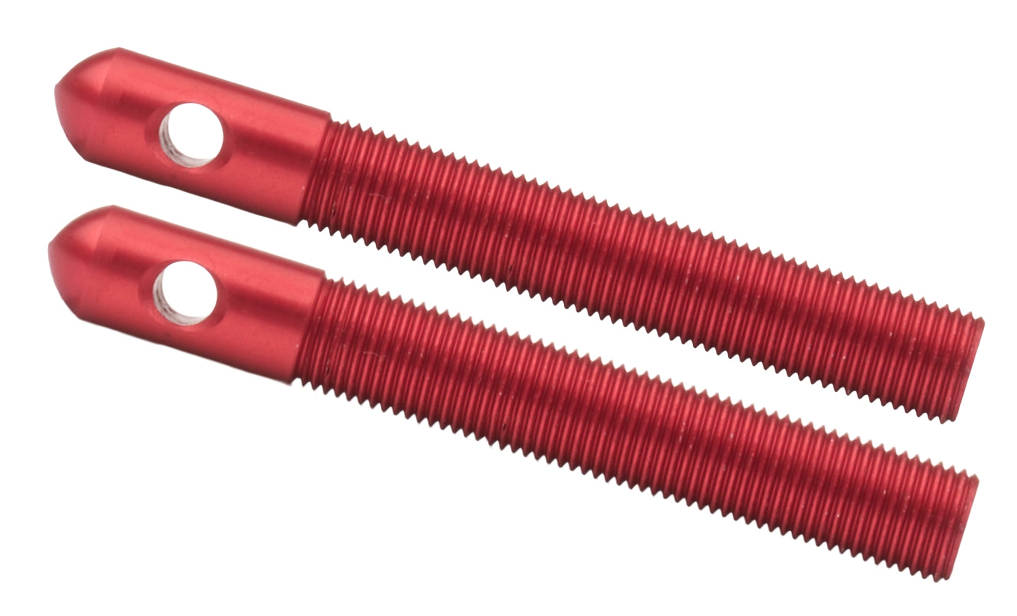 Alum Hood Pins 1/2in 1/4in Holes Red 2pk Hood Pin Fastener Kits and Components Allstar Performance