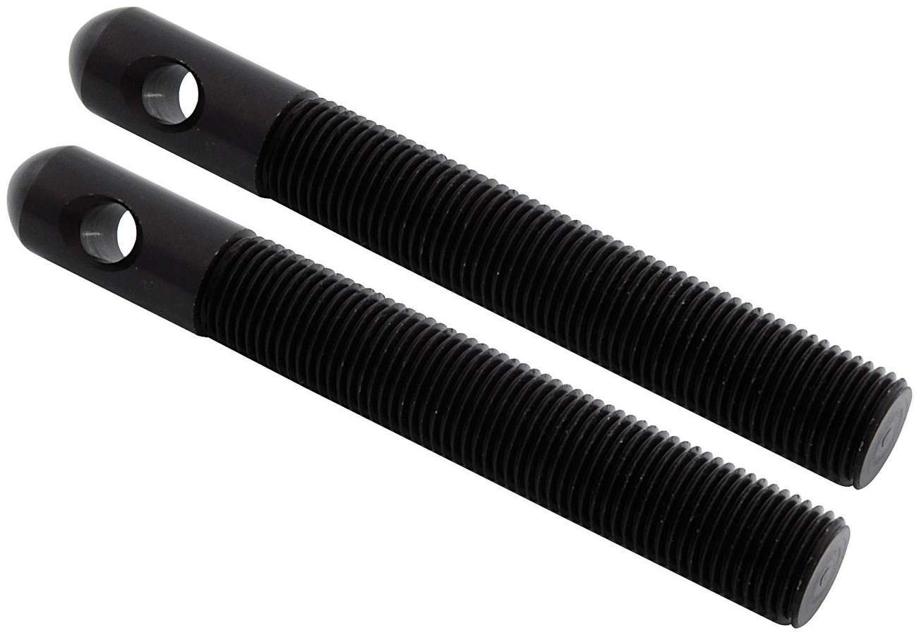 Alum Hood Pins 1/2in 1/4in Holes Black 2pk Hood Pin Fastener Kits and Components Allstar Performance