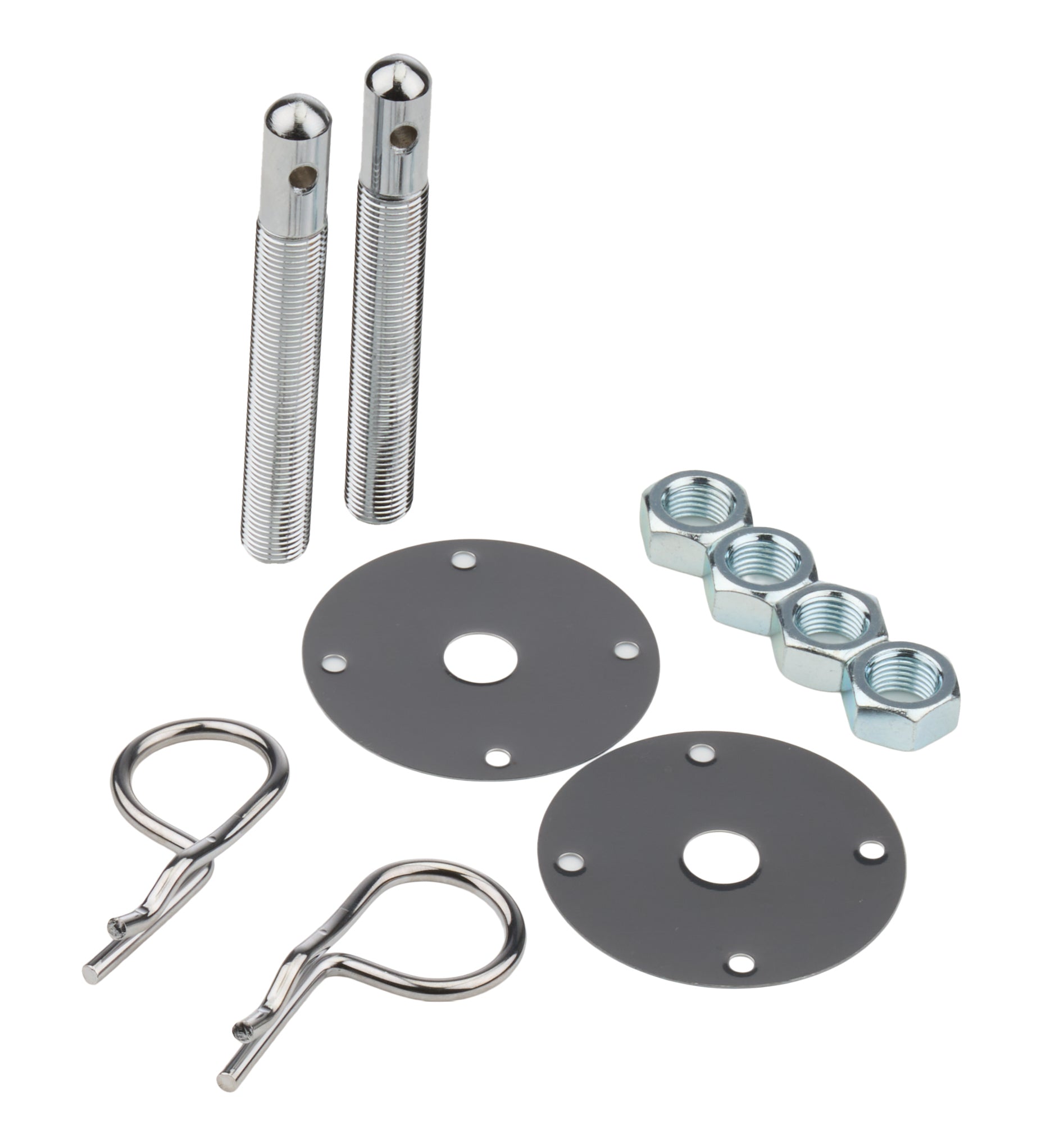Steel Hood Pin Kit w/ 5/32in Hairpin Clips Hood Pin Fastener Kits and Components Allstar Performance