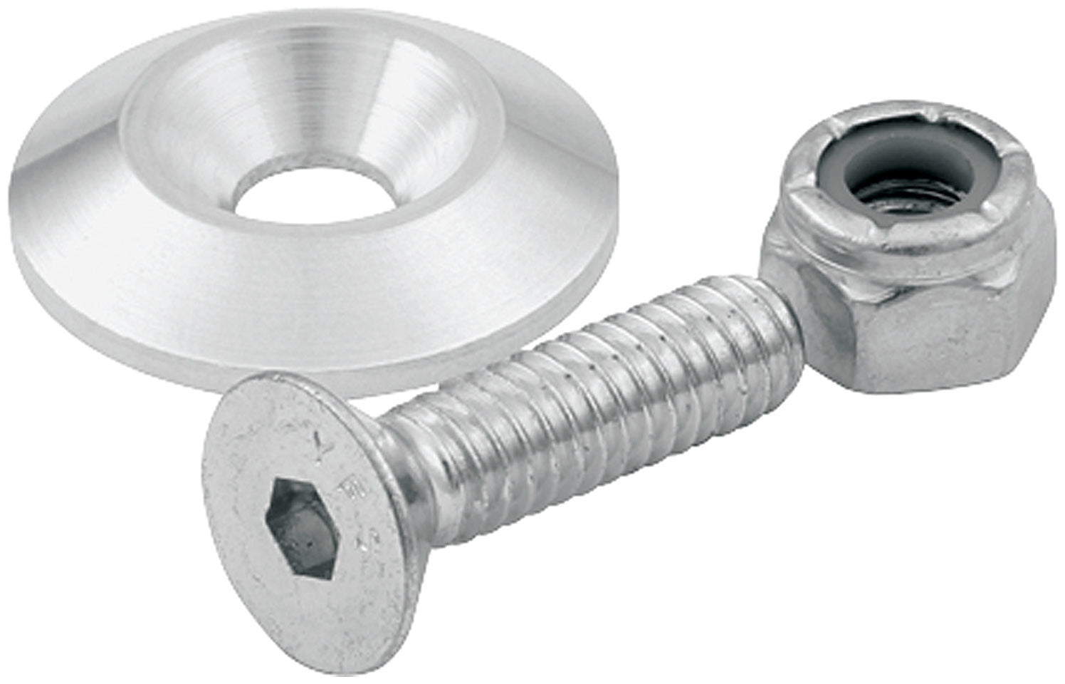 Countersunk Bolts 1/4in w/1.25in Washer 10pk Body Fastener Kits Allstar Performance