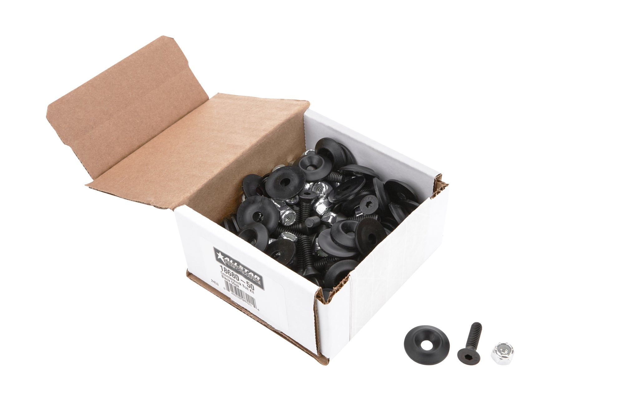 Countersunk Bolt Kit Black 50pk Body Fastener Kits Allstar Performance