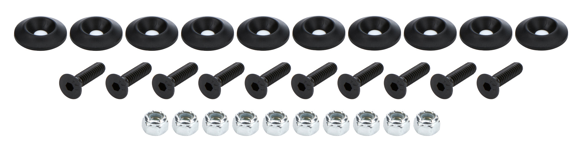 Countersunk Bolt Kit Black 10pk Body Fastener Kits Allstar Performance