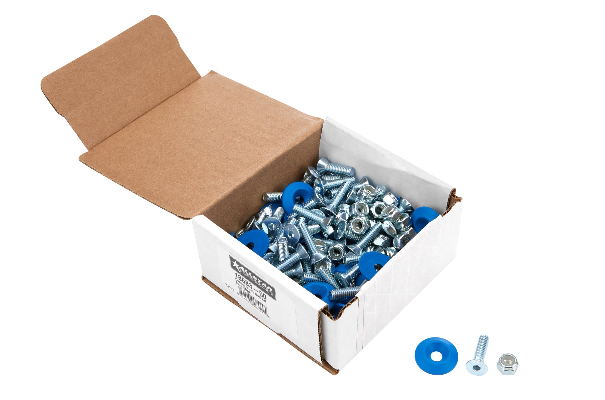 Countersunk Bolt Kit Blue 50pk Body Fastener Kits Allstar Performance