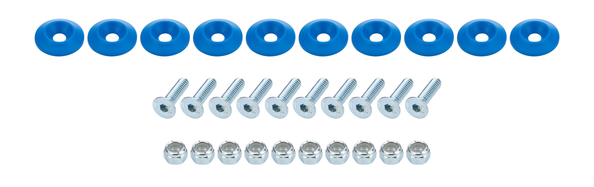Countersunk Bolt Kit Blue 10pk Body Fastener Kits Allstar Performance