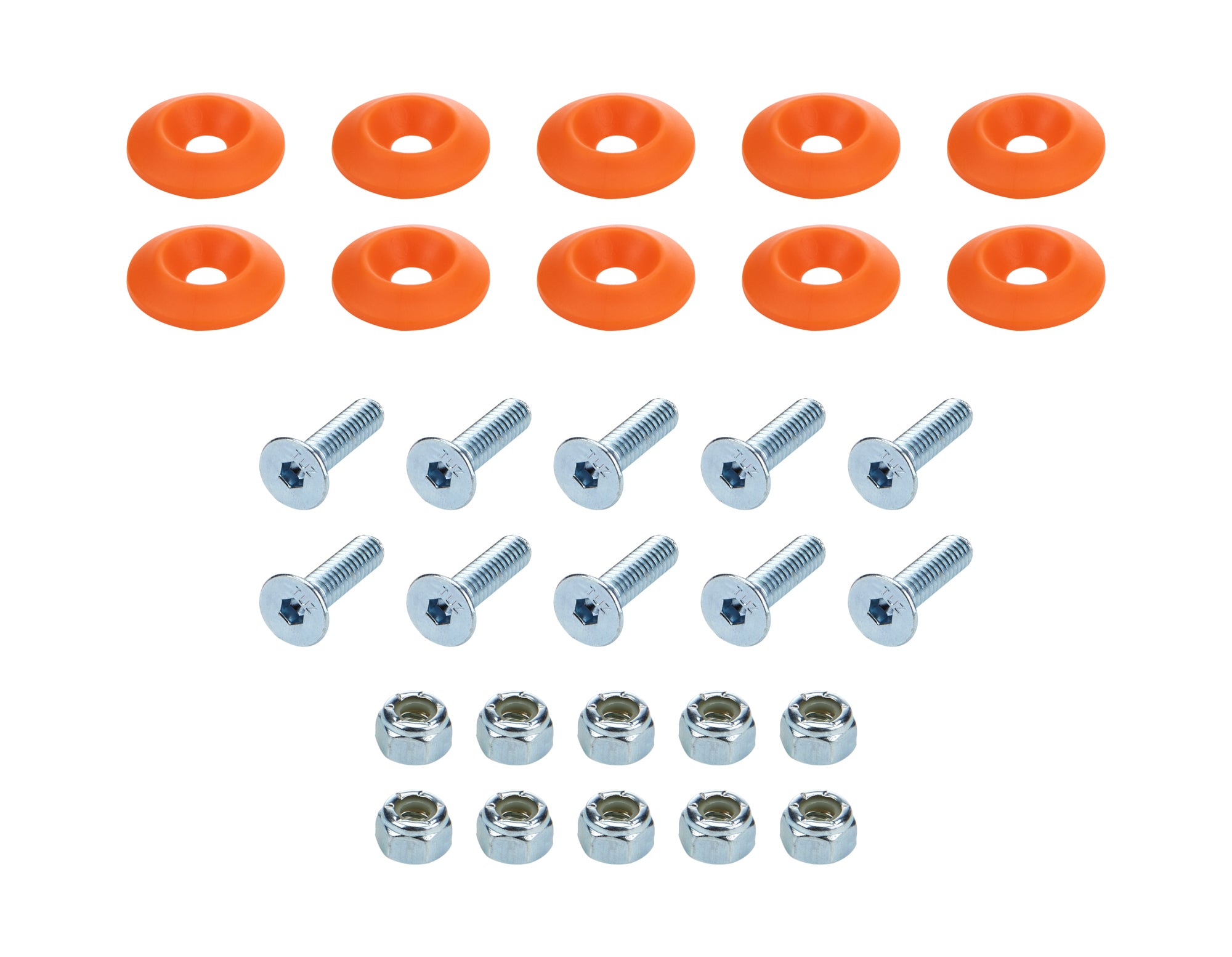 Countersunk Bolt Kit Orange 10pk Body Fastener Kits Allstar Performance