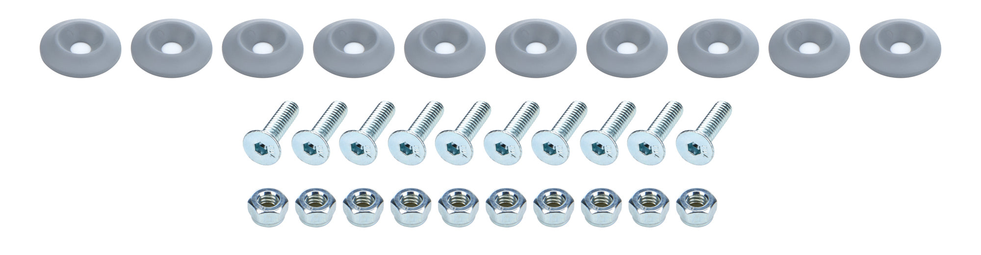 Countersunk Bolt Kit Silver 10pk Body Fastener Kits Allstar Performance