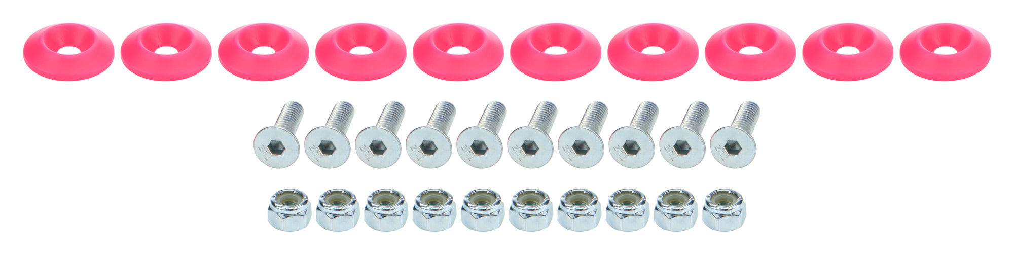 Countersunk Bolt Kit Pink 10pk Discontinued Body Fastener Kits Allstar Performance