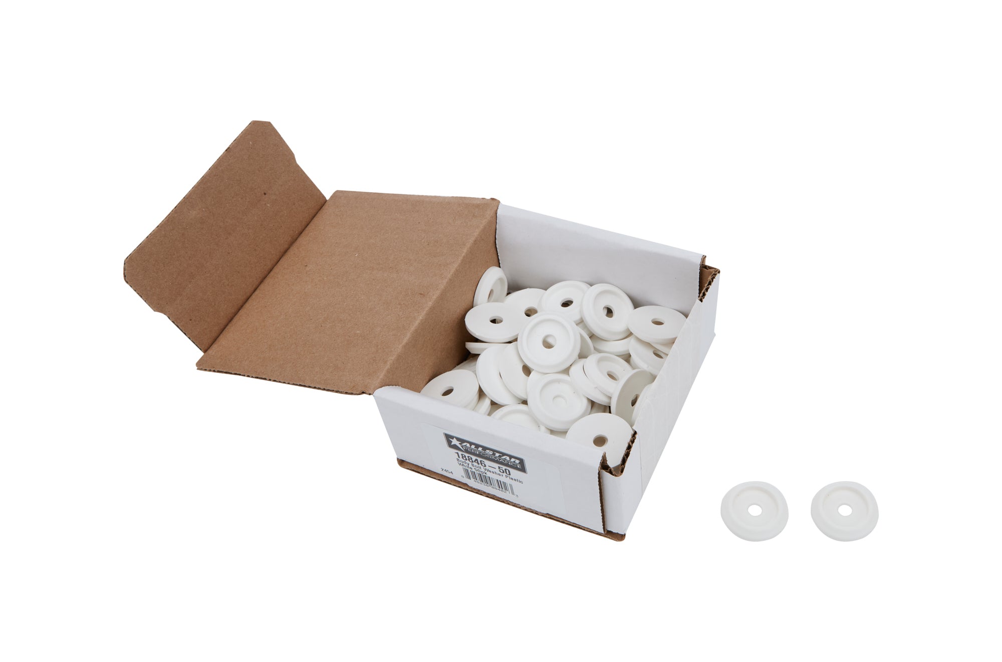 Body Bolt Washer Plastic White 50pk Countersunk Washer Allstar Performance