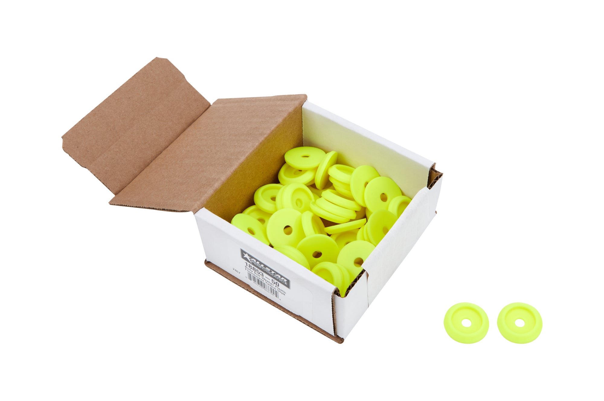 Body Bolt Washer Plastic Fluorescent Yellow 50pk Countersunk Washer Allstar Performance