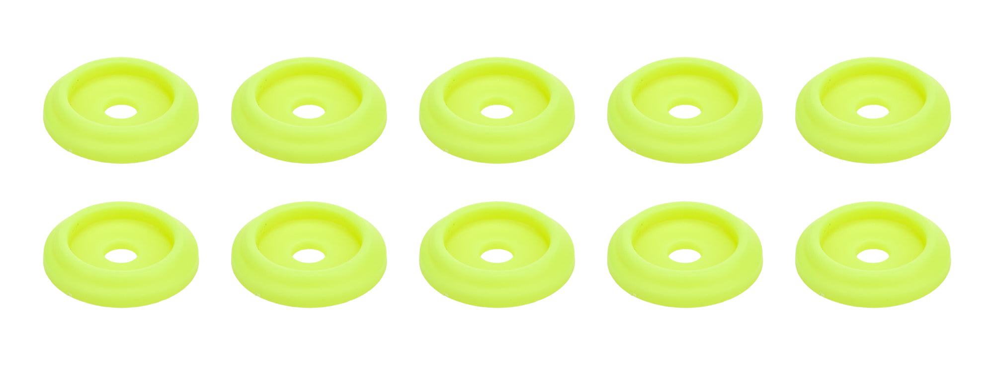 Body Bolt Washer Plastic Fluorescent Yellow 10pk Countersunk Washer Allstar Performance