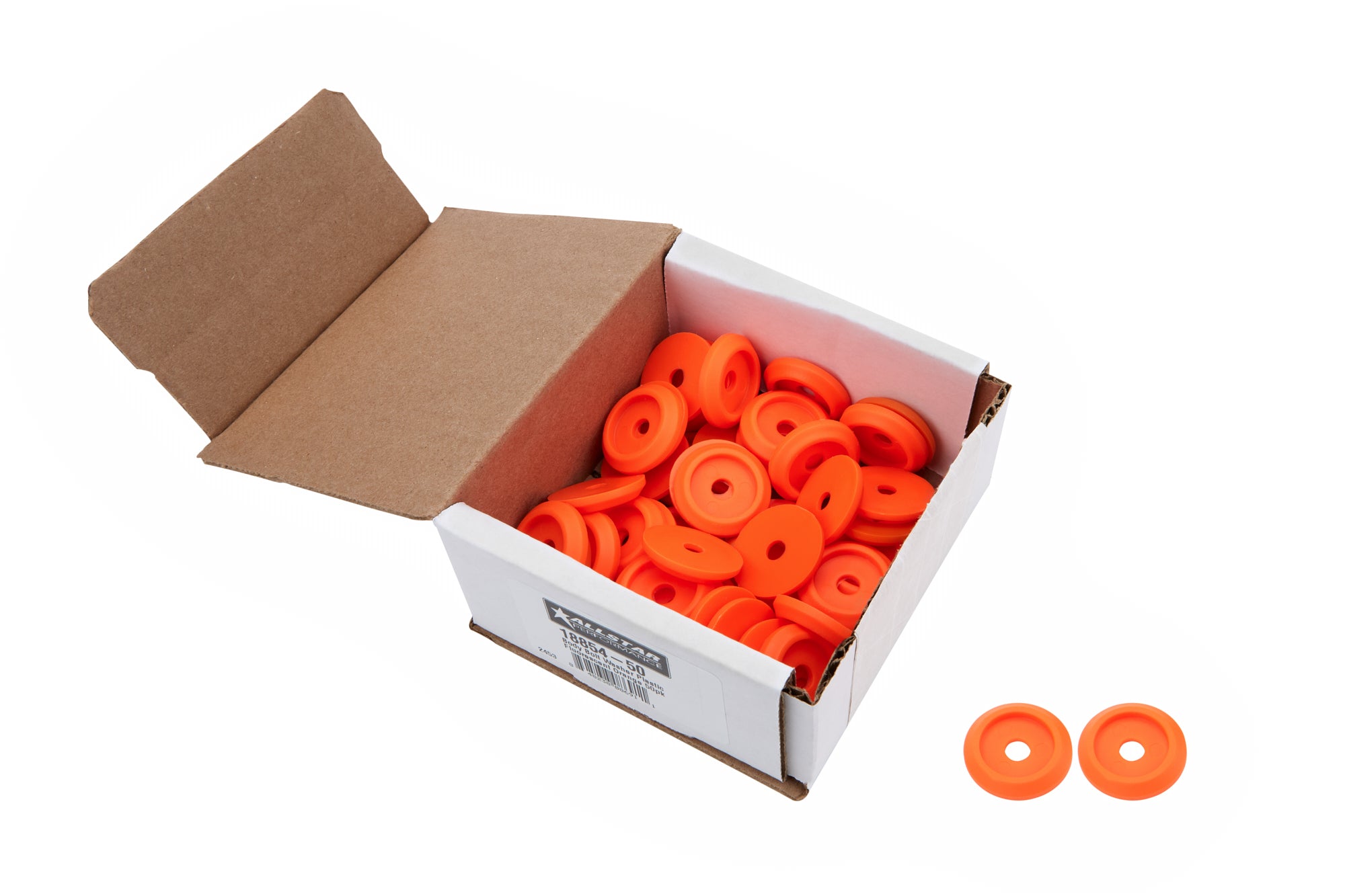 Body Bolt Washer Plastic Fluorescent Orange 50pk Countersunk Washer Allstar Performance