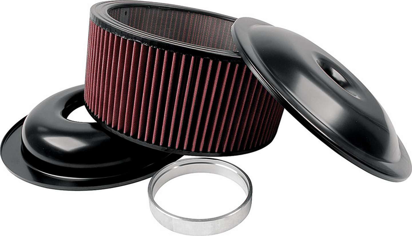 LW 14in A/C Kit Black 6in Washable Element Air Cleaner Assemblies and Air Intake Kits Allstar Performance