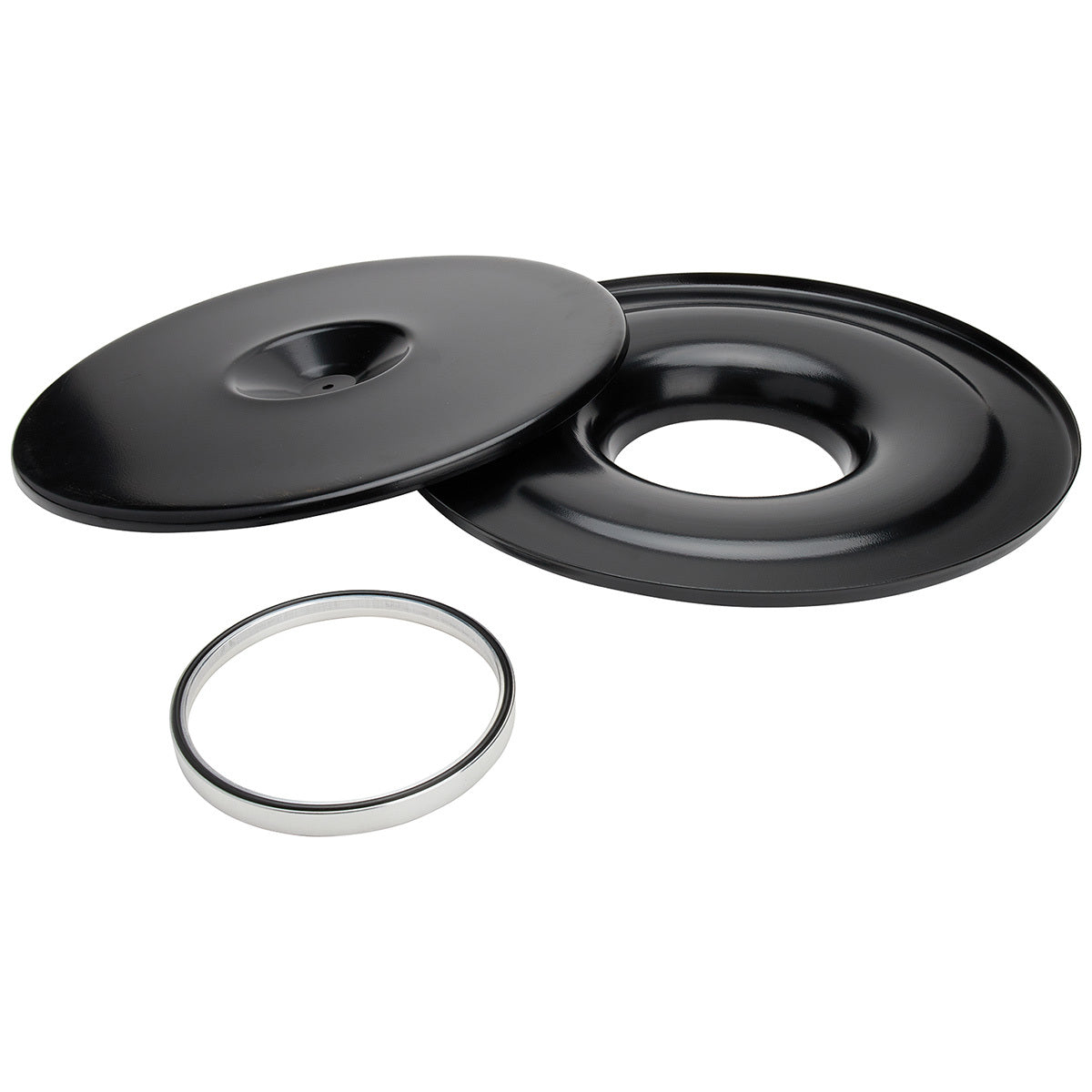 Flat 14in Air Cleaner Kit Black Air Cleaner Assemblies and Air Intake Kits Allstar Performance