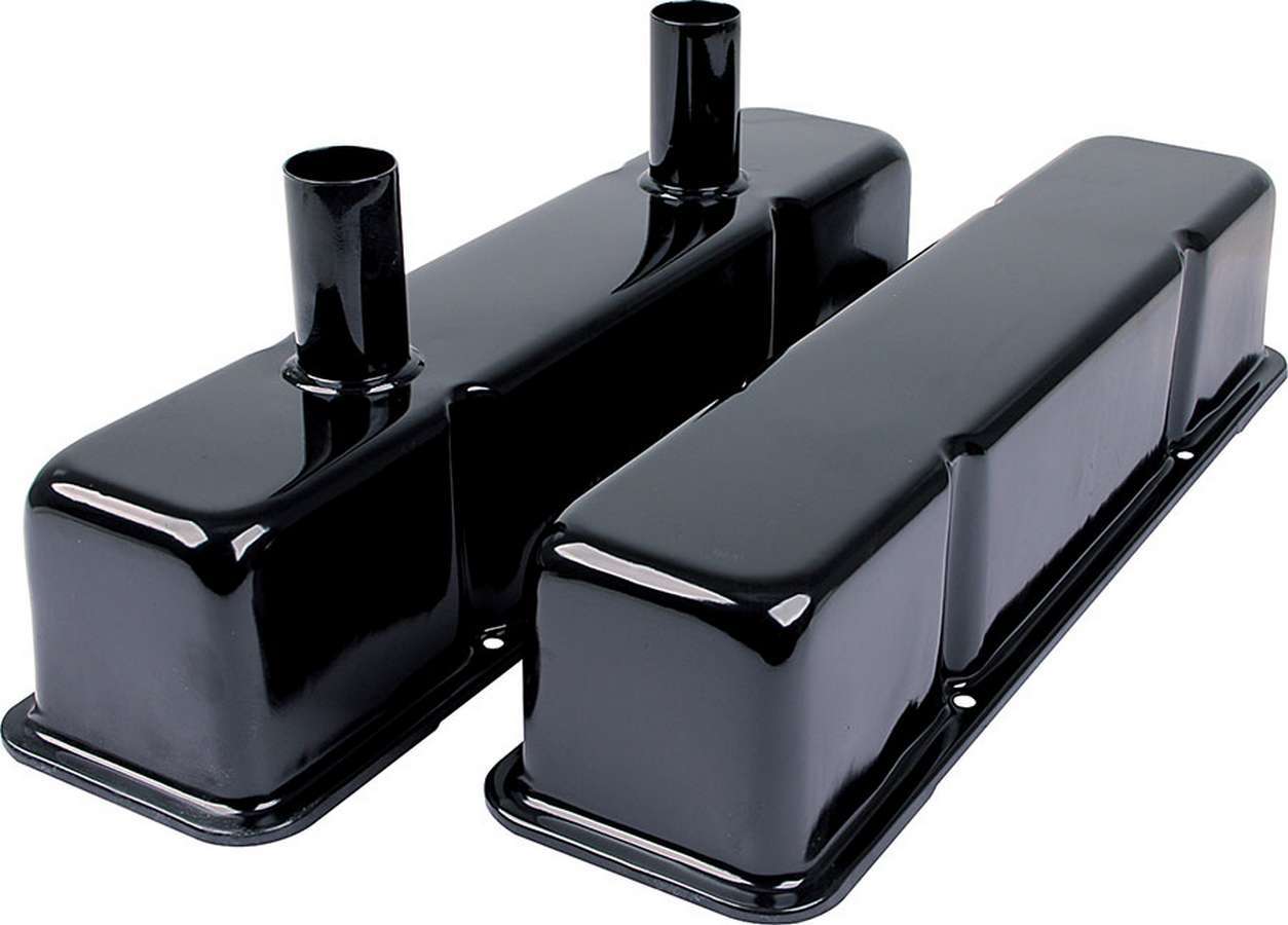 Valve Covers SBC Steel Black w/Tubes Valve Covers Allstar Performance