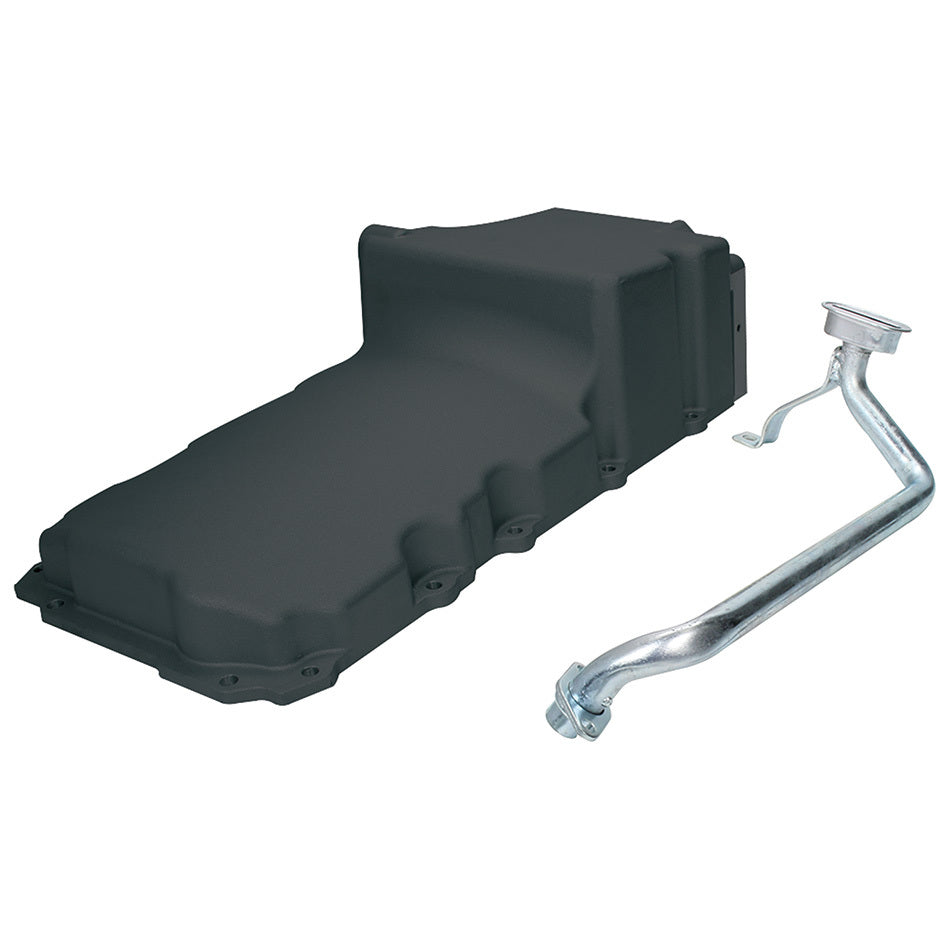 LS Oil Pan Cast Alum Black Engine Oil Pans Allstar Performance