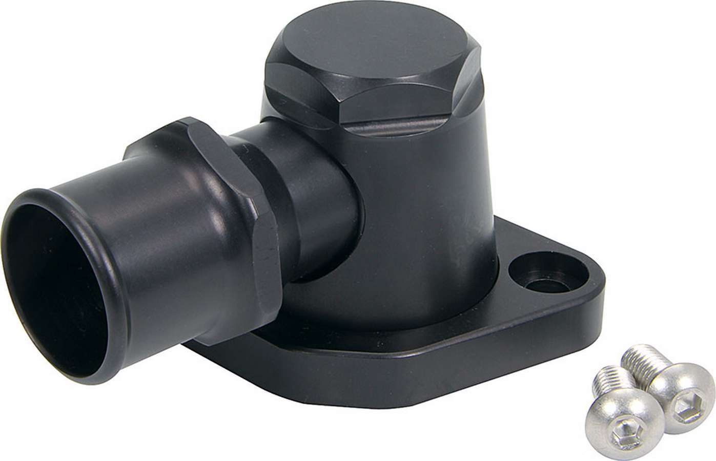 Billet Water Neck 1-1/2in Black Water Necks - Thermostat Housings Allstar Performance