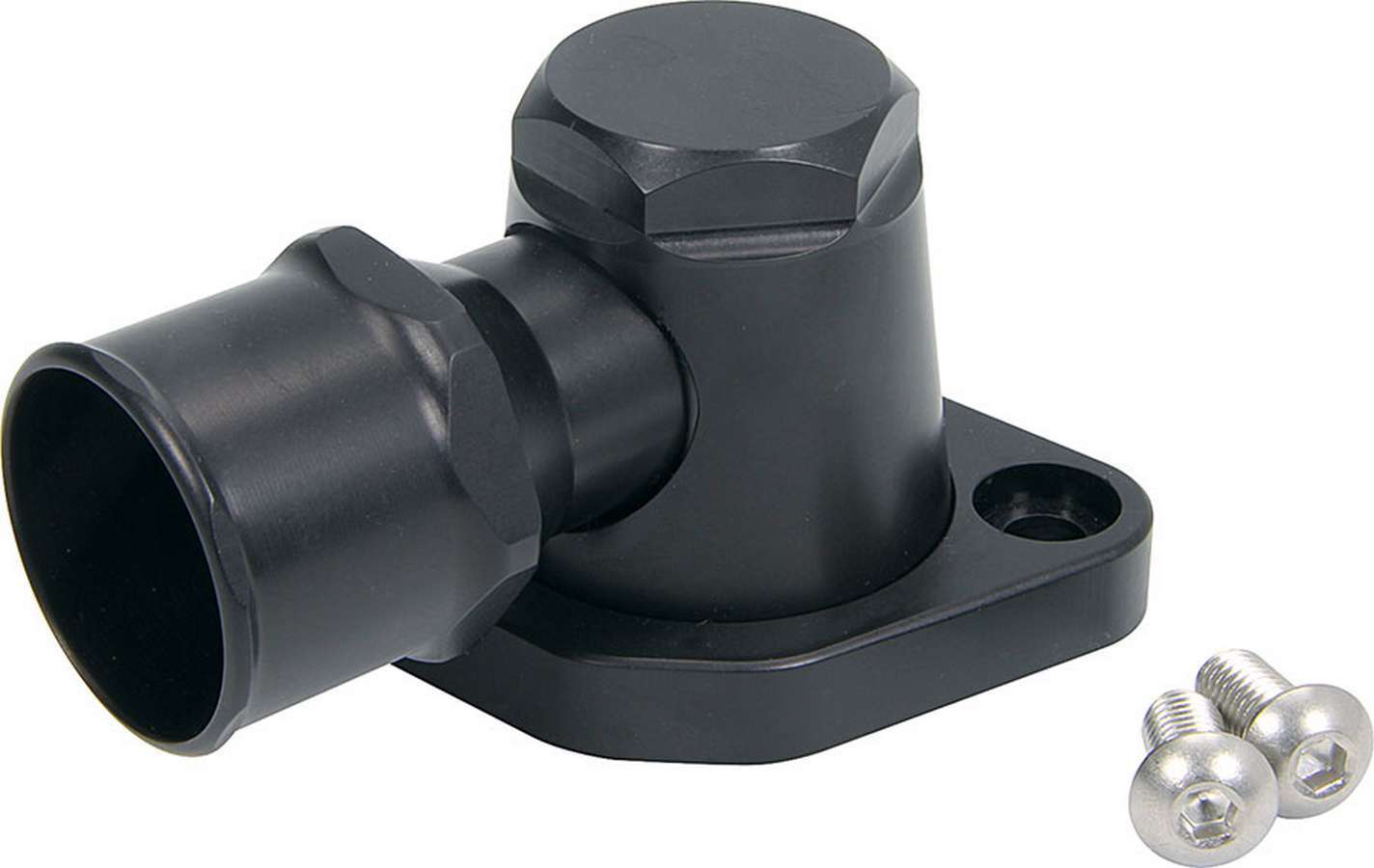 Billet Water Neck 1-3/4in Black Water Necks - Thermostat Housings Allstar Performance