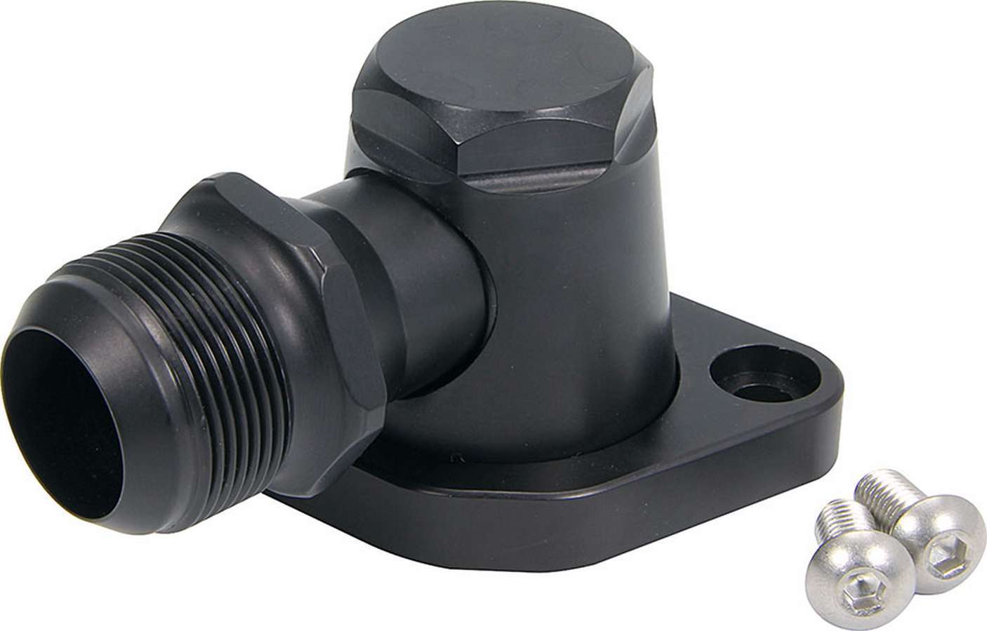 Billet Water Neck 20AN Black Water Necks - Thermostat Housings Allstar Performance