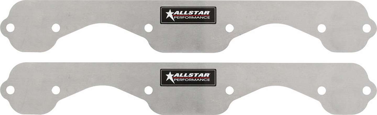 Exhaust Block Off Plates SBC Standard Aluminum Engine Block Off Plates Allstar Performance