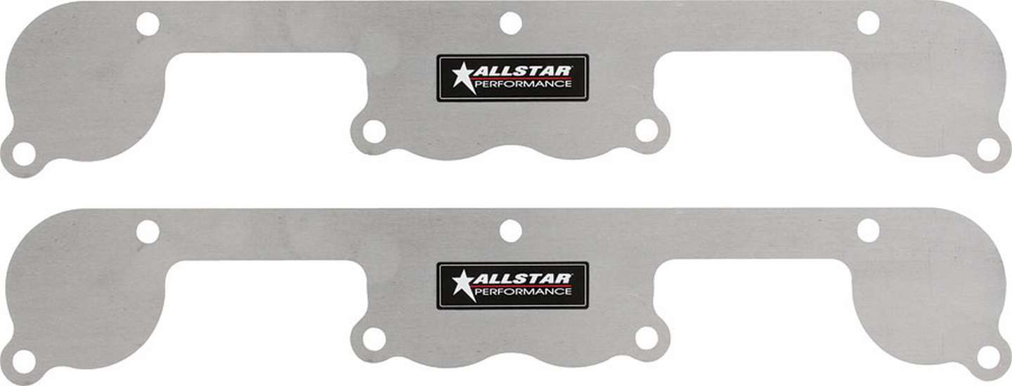 Exhaust Block Off Plates SBC Spread Port Aluminum Engine Block Off Plates Allstar Performance