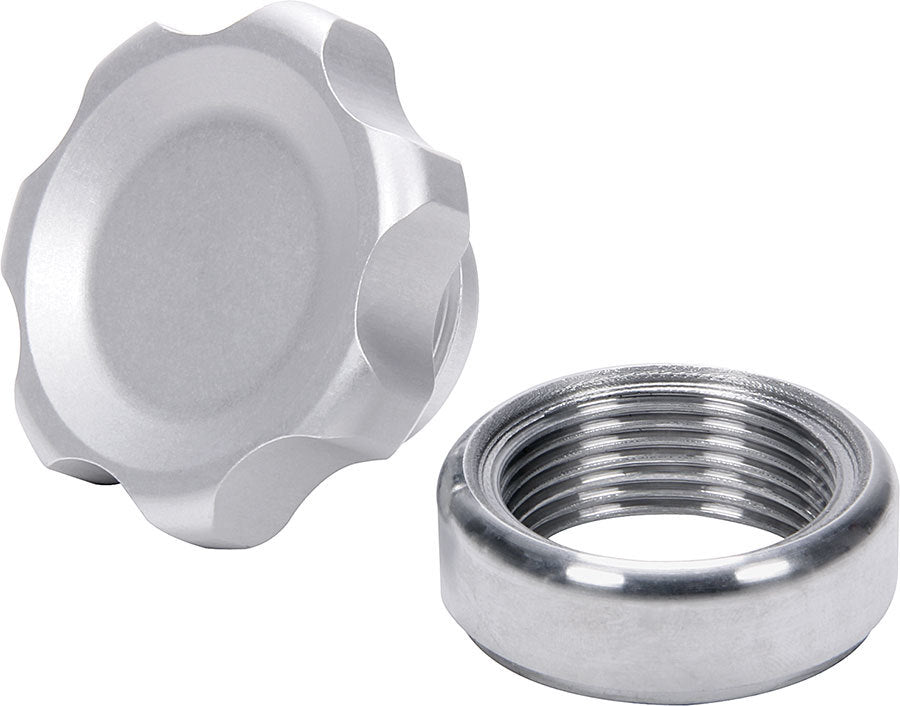 Filler Cap Silver with Weld-In Steel Bung Small Universal Caps Allstar Performance