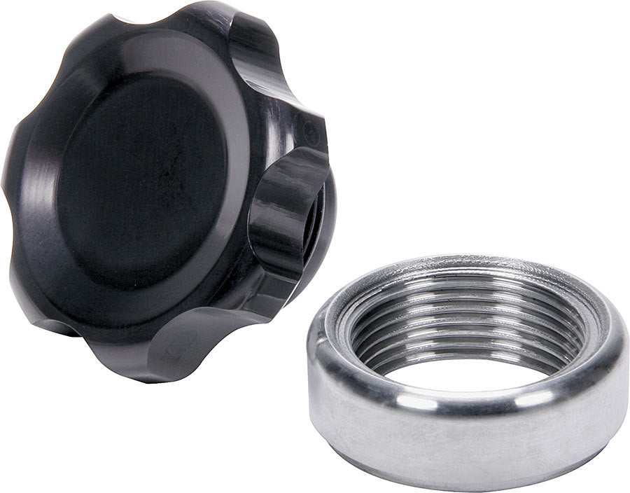 Filler Cap Black with Weld-In Steel Bung Small Universal Caps Allstar Performance