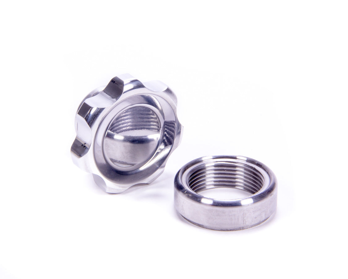 Filler Cap Polished with Weld-In Steel Bung Small Universal Caps Allstar Performance