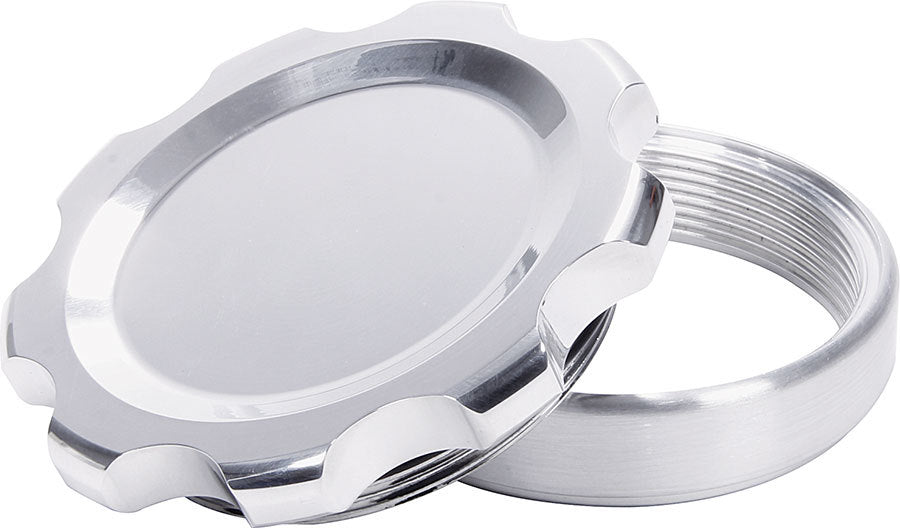 Filler Cap Polished with Weld-In Alum Bung Large Universal Caps Allstar Performance