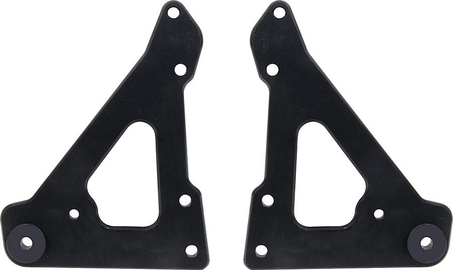 Front Engine Plate 2pc w/ Bushings Black Motor Plates Allstar Performance