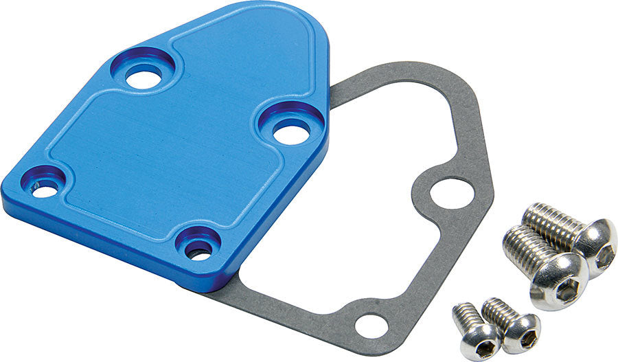 SBC F/P Block Off Plate Blue Fuel Pump Block-Off Plates Allstar Performance