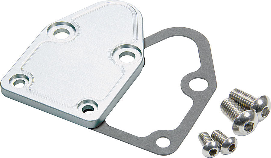 SBC F/P Block Off Plate Clear Fuel Pump Block-Off Plates Allstar Performance