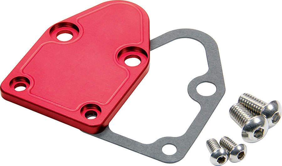 SBC F/P Block Off Plate Red Fuel Pump Block-Off Plates Allstar Performance
