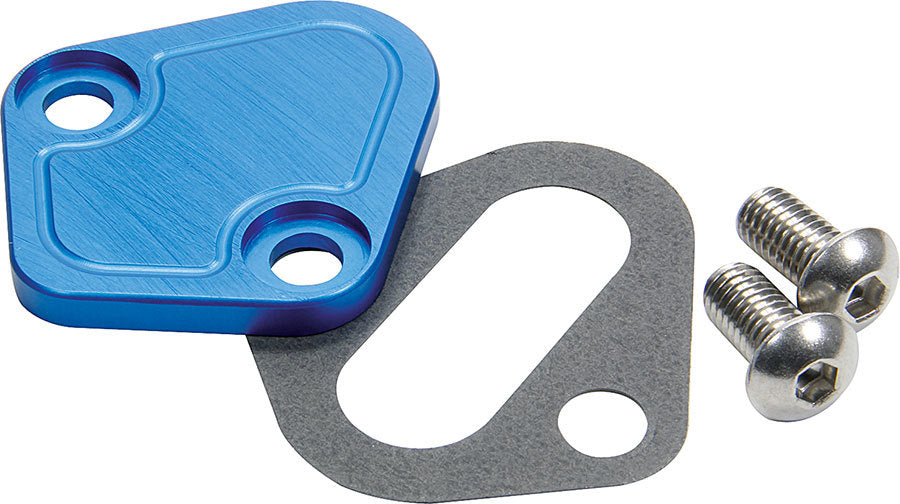 BBC F/P Block Off Plate Blue Fuel Pump Block-Off Plates Allstar Performance