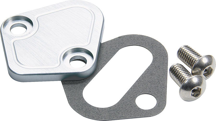 BBC F/P Block Off Plate Clear Fuel Pump Block-Off Plates Allstar Performance