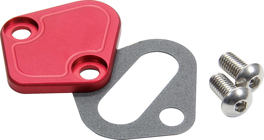 BBC F/P Block Off Plate Red Fuel Pump Block-Off Plates Allstar Performance