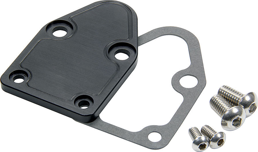 SBC F/P Block Off Plate Black Fuel Pump Block-Off Plates Allstar Performance