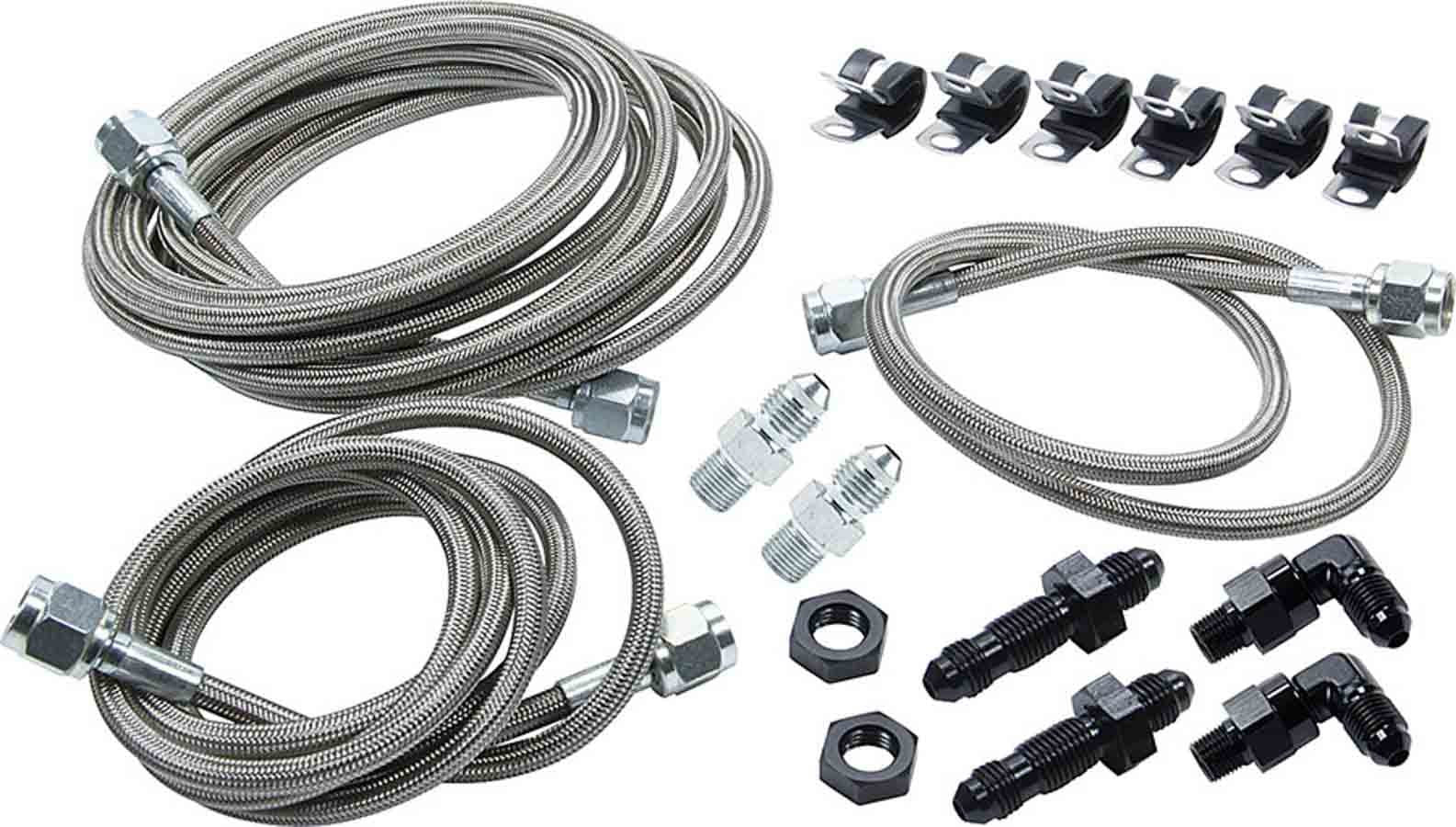 Front End Brake Line Kit LM Aftermarket Calipers Brake Hoses Allstar Performance