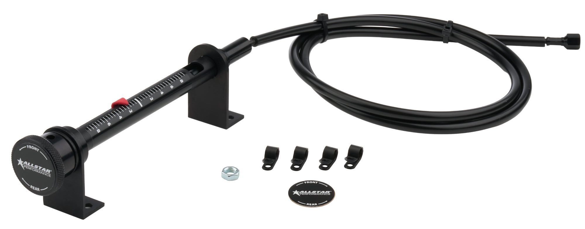 Brake Bias Adjuster Short 3/8in Black Brake Bias Adjusters and Components Allstar Performance