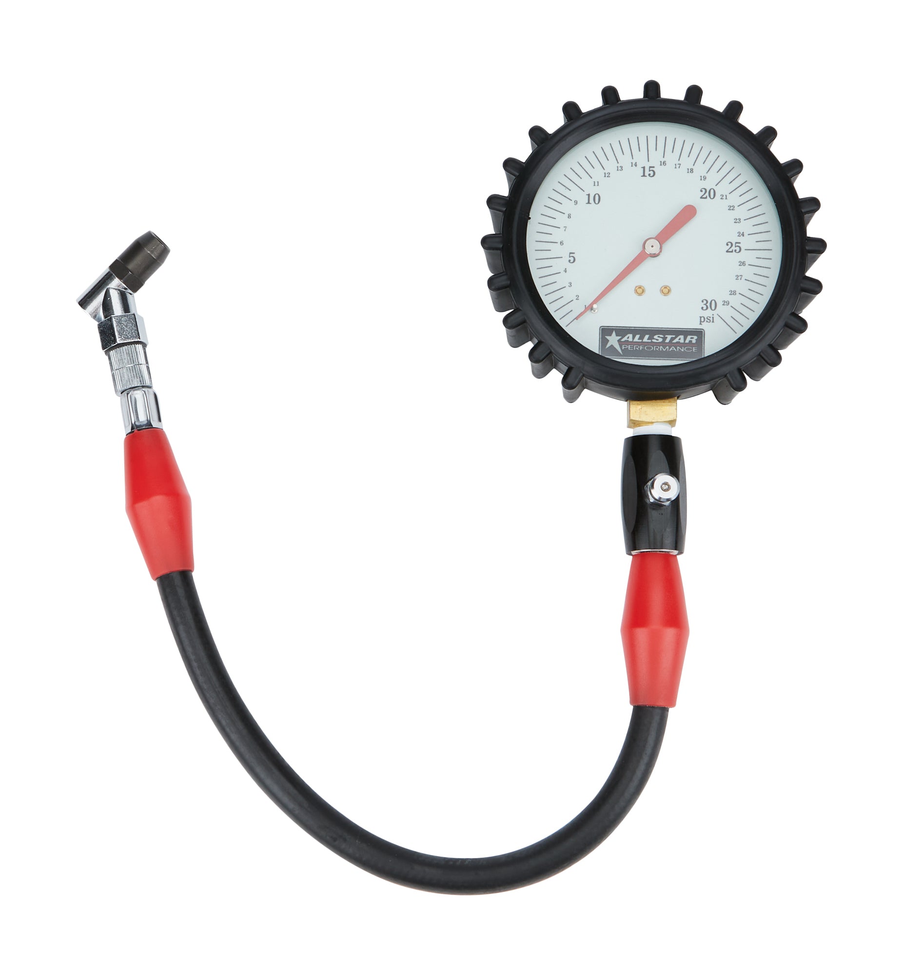 Tire Pressure Gauge 0-30 PSI 4in Glow Tire Pressure Gauges Allstar Performance
