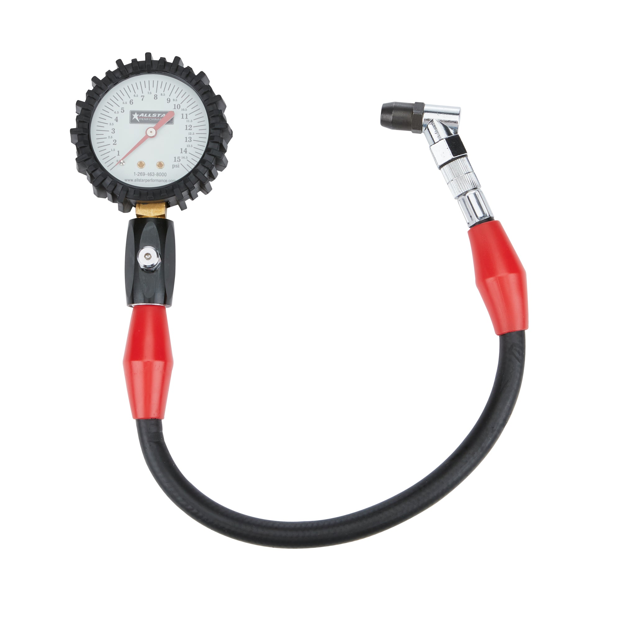 Tire Pressure Gauge 0-15 PSI 2-1/4in Glow Tire Pressure Gauges Allstar Performance