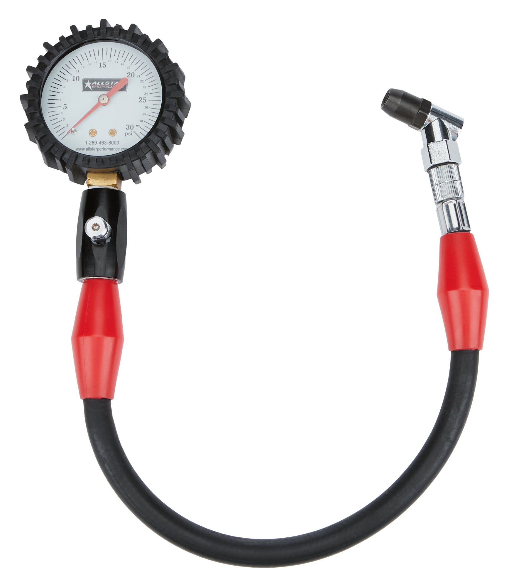 Tire Pressure Gauge 0-30 PSI 2-1/4in Glow Tire Pressure Gauges Allstar Performance