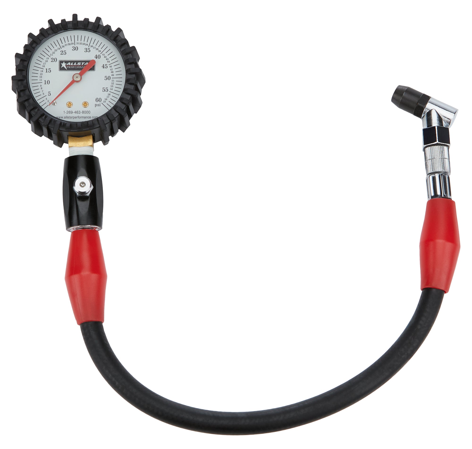 Tire Pressure Gauge 0-60 PSI 2-1/4in Glow Tire Pressure Gauges Allstar Performance