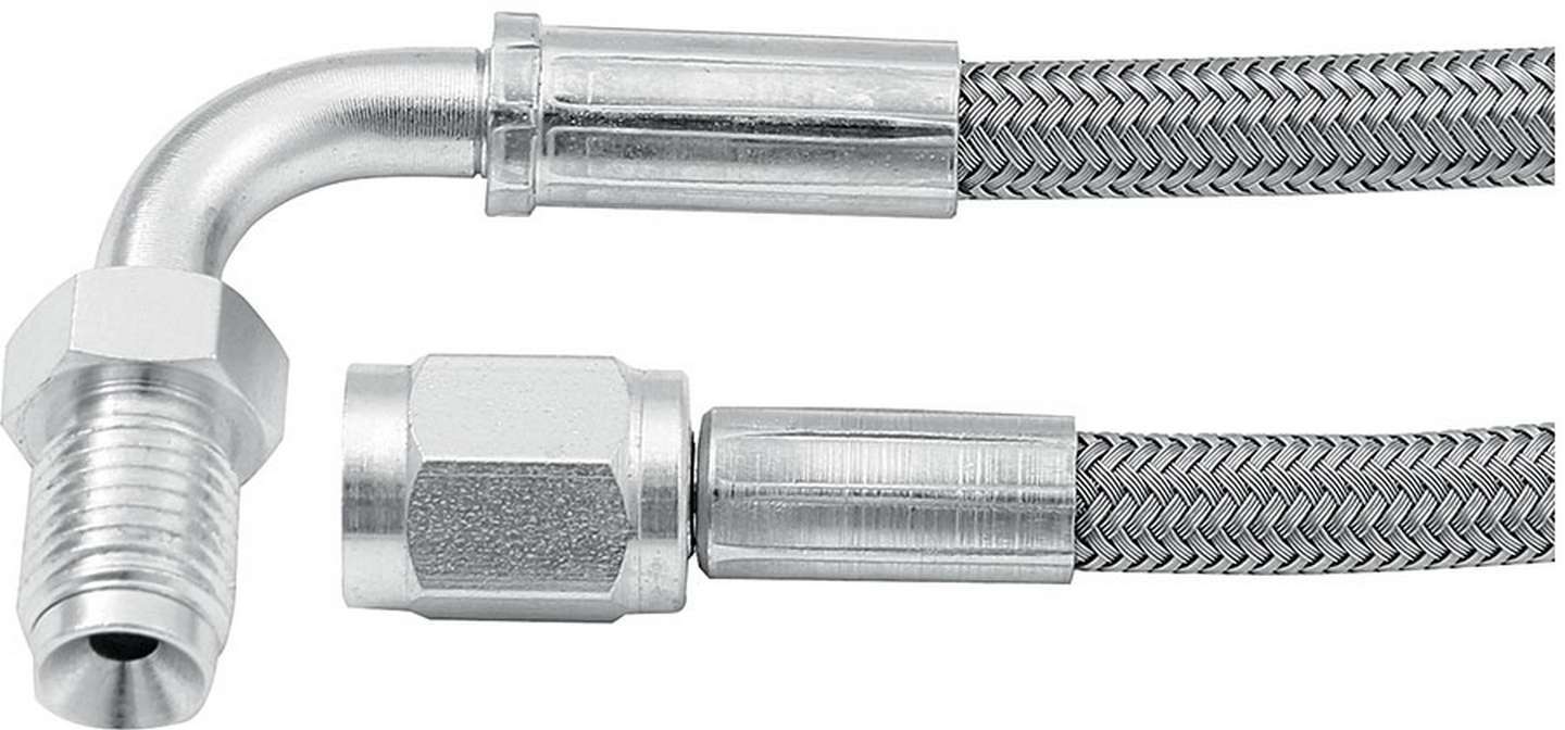 48in #3 Line -3 Str/90 Deg 3/8-24 Inv Flr AN Hose Assembly Allstar Performance